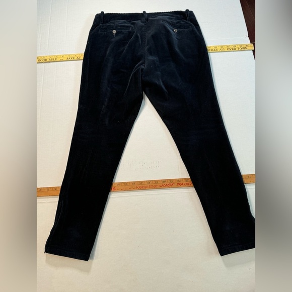 Ralph Lauren Sz12 Rugby Corduroy Pants Zipper Ankle Flat Front Women’s Navy Blue - Picture 9 of 12